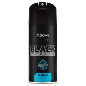 ABOVE Black Series Marine - Antiperspirant Deodorant Spray - Woody Fragrance - Notes of Tangerine, Mint