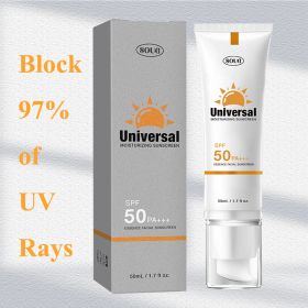 Universal Sunscreen SPF 50 PA, Protector Solar Con Color, Tinted Sunscreen, No Sticky Refreshing Non And Does Not Harm Residue For All Skin Type (Color: grey)