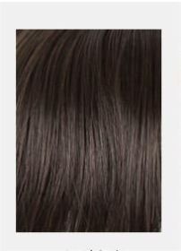 Fashion Wig for Ladies with Corn Perm and Small Curly Hair with Middle Part Bangs (Color: DARK BROWN)
