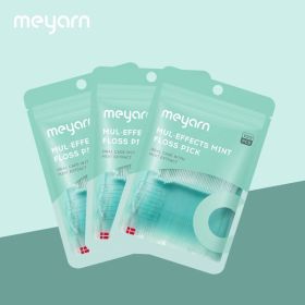 Mint Dental Floss Picks (Flavor: mint, quantity: 3 packs)